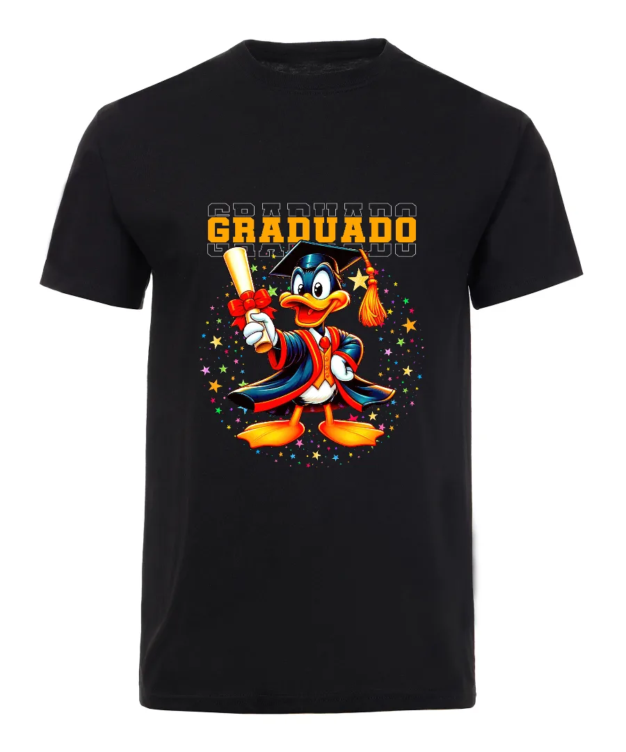Playera con diseño Playera de Graduación con Pato Carismático
