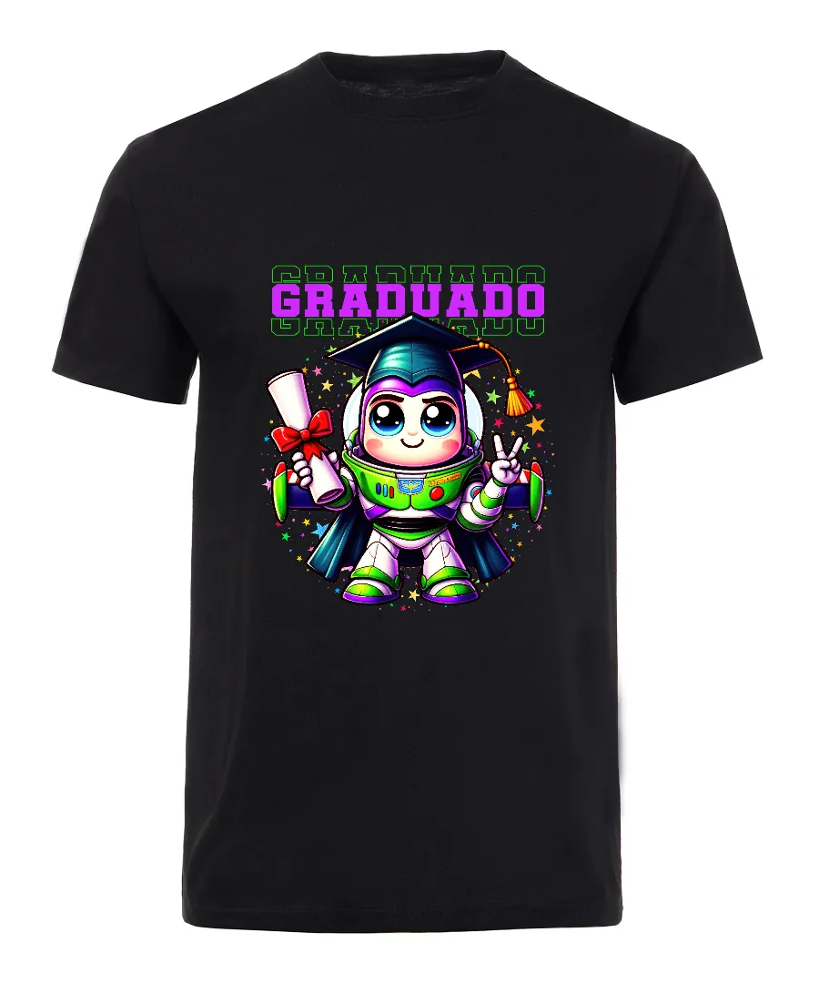 Playera con diseño Graduado Chibi con Birrete