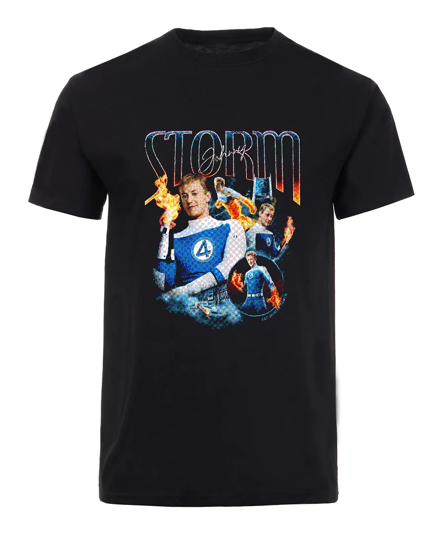 Playera con diseño Playera retro de superhéroes cuatro elementos