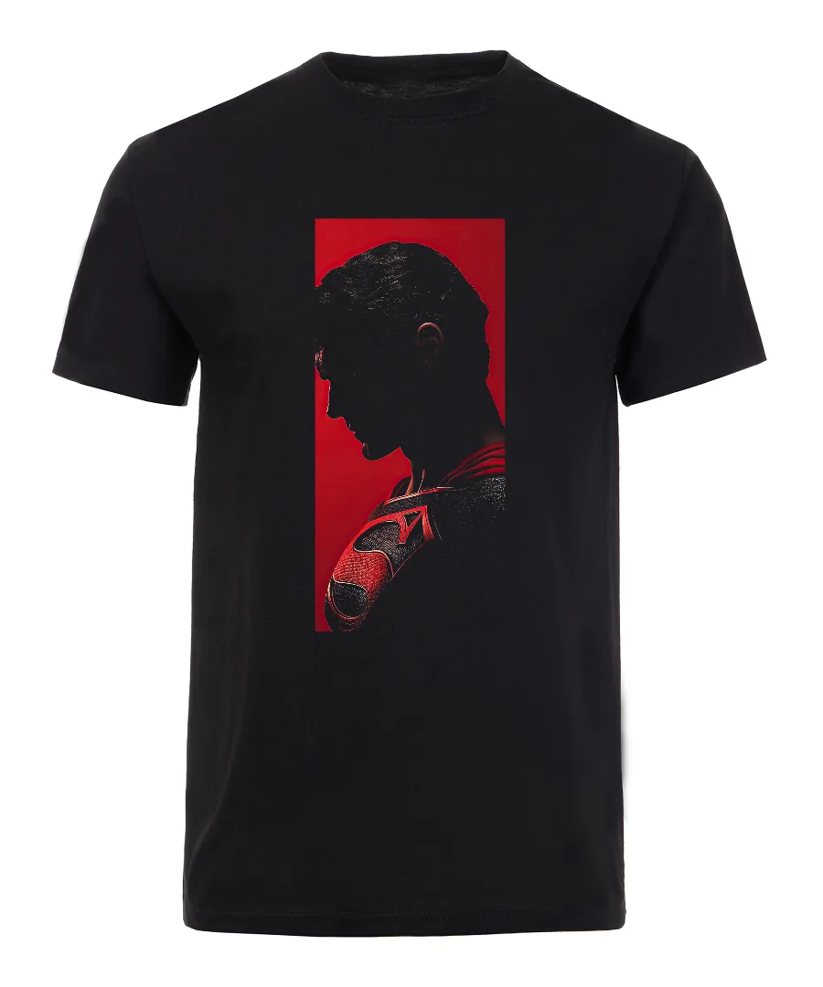 Playera con diseño Heroe en Silueta Roja