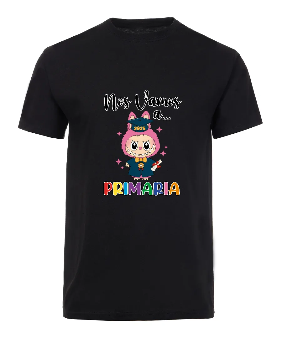 Playera con diseño Graduación Primaria con Personaje Rosado