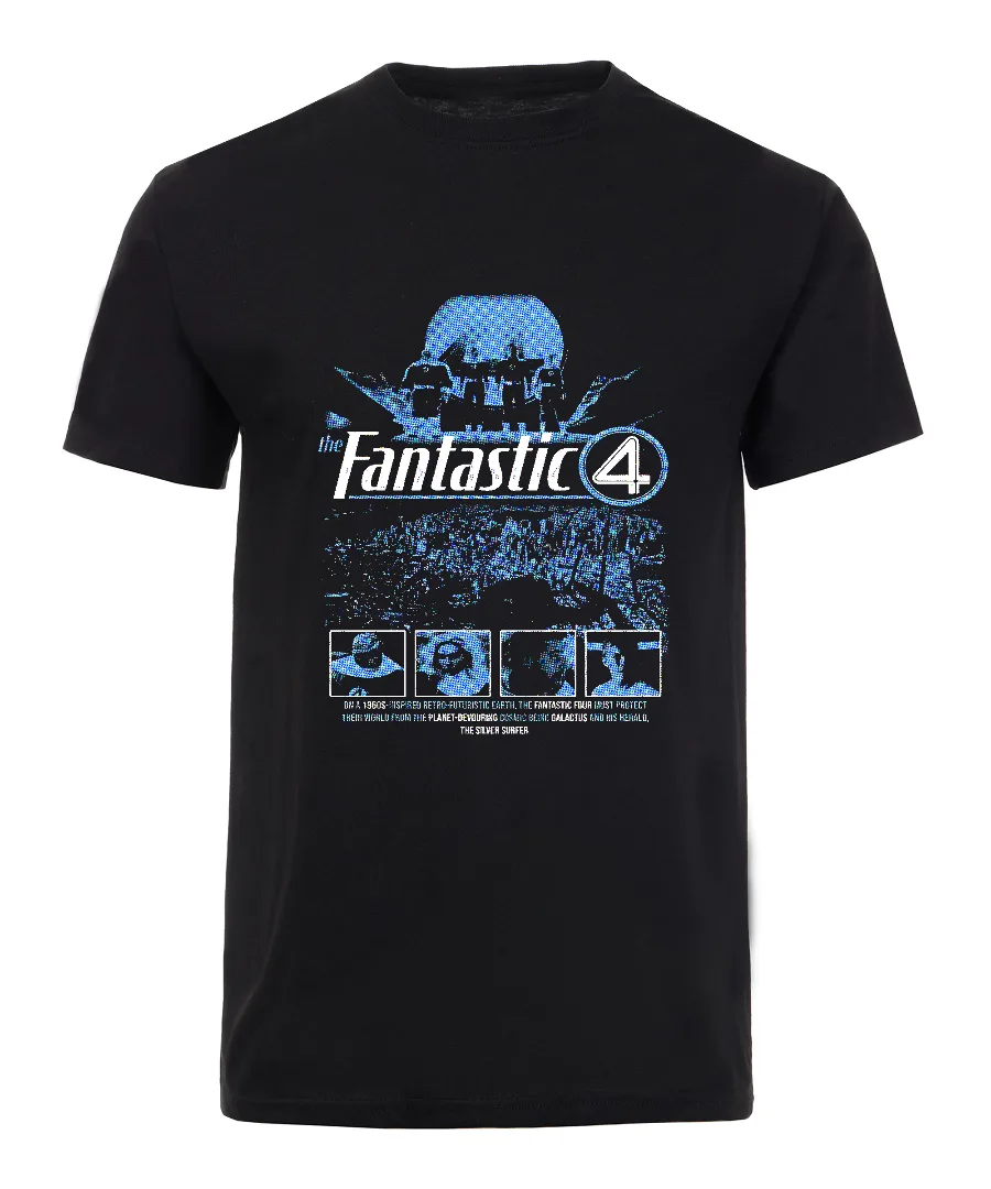 Playera con diseño Playera Fantástico 4 Retro Futurista