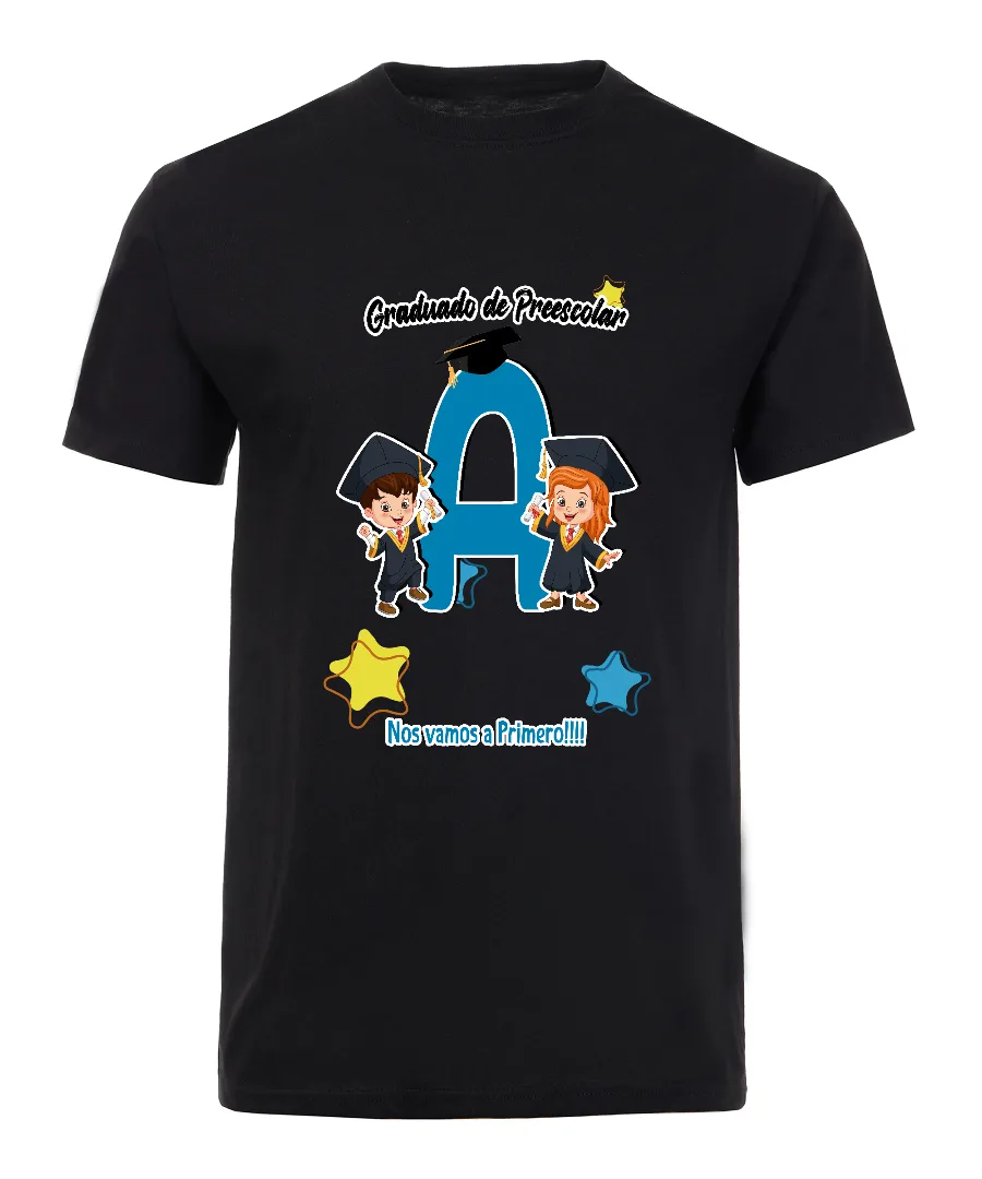 Playera con diseño Graduación de Preescolar ABC