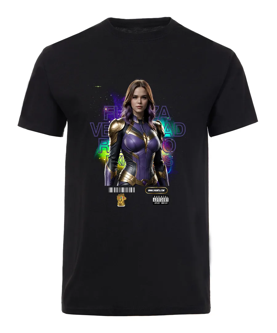 Playera con diseño Guerrera Cósmica Infinita